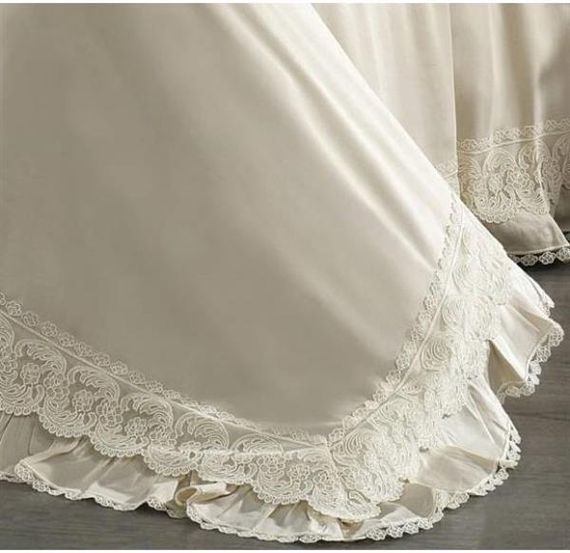 Nazik Home Cotton Satin Double Duvet Cover Set Helen Cream