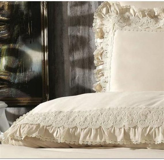 Nazik Home Cotton Satin Double Duvet Cover Set Helen Beige - photo 3
