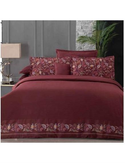 طقم غطاء لحاف مزدوج حصري من ساريف، أحمر تيرول كلاريت