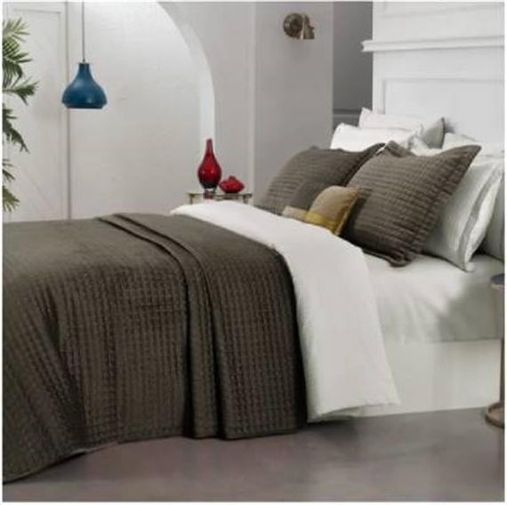 Ексклюзивна двоспальна постільна білизна Sarev Dustin бежевого кольору, 260x250 см, 2 наволочки 50x70 см, декоративна подушка 30x40 см - фото 2