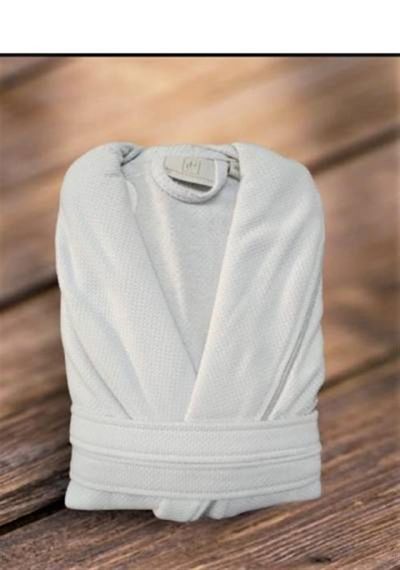 Пухлый халат Pupilla Bernini серый M из 100% высококачественного хлопка с высокой впитывающей способностью и мягкостью для идеального комфорта