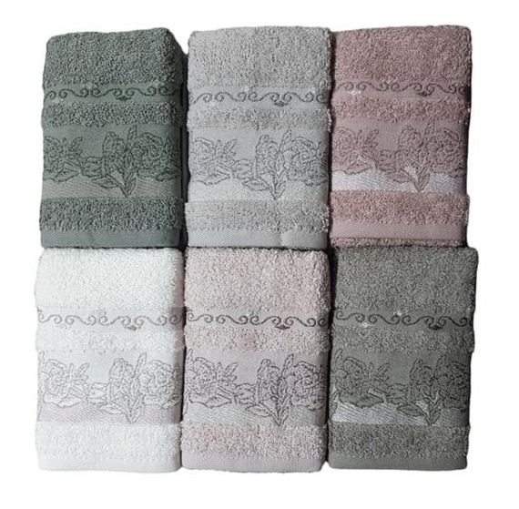 Pupilla Havlu Kutulu 6 Lı Set 30*50 PVC Rosetta