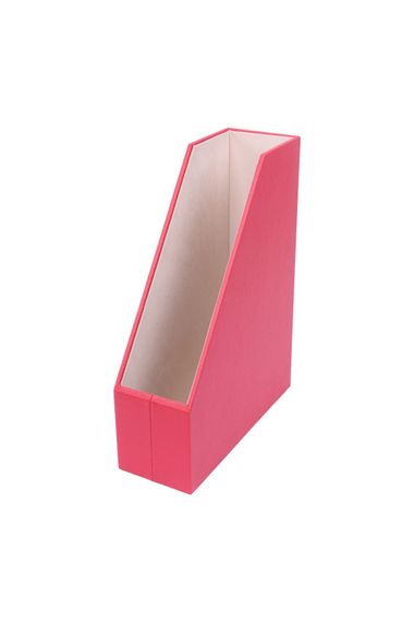 Leather Magazine Holder Red