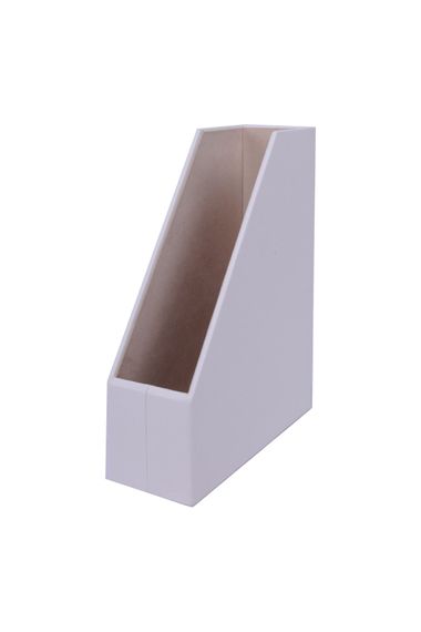 Leather Magazine Holder White