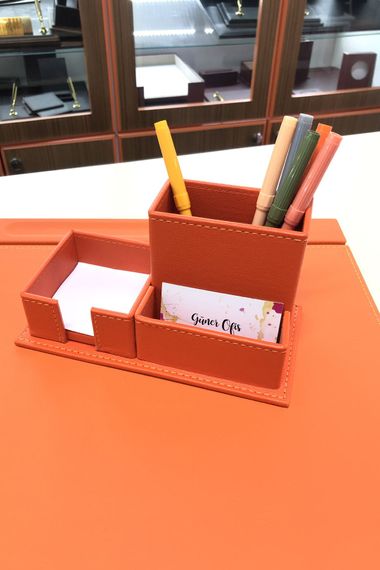 Комплект з двох підставок для столу Sirius, помаранчевий, елегантний дизайн для освітлення вашого робочого простору - фото 2