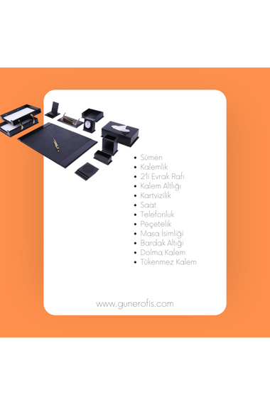 Чорний комплект престижних настільних підставок на 14 предметів, розмір столу: стандартний