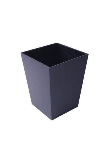 Deri Çöp Kovası Siyah