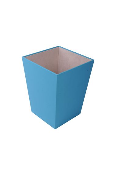 Deri Çöp Kovası Turkuaz