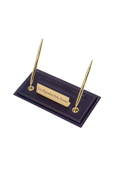 Vega Tabletop Nameplate Black