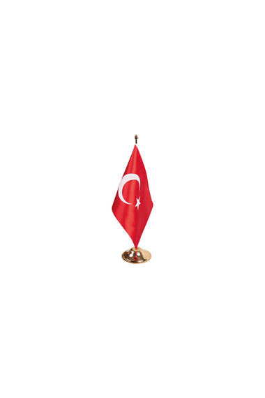 Tekli Masa Bayrağı (Gold Direkli)