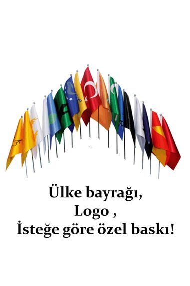 Tekli Masa Bayrağı (Krom Direkli)