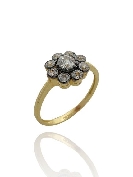 Элегантное и стильное золотое кольцо высочайшего качества с бриллиантом - фото 2