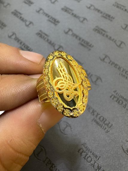 Золотое кольцо Тугра с ручкой Тугра - фото 3