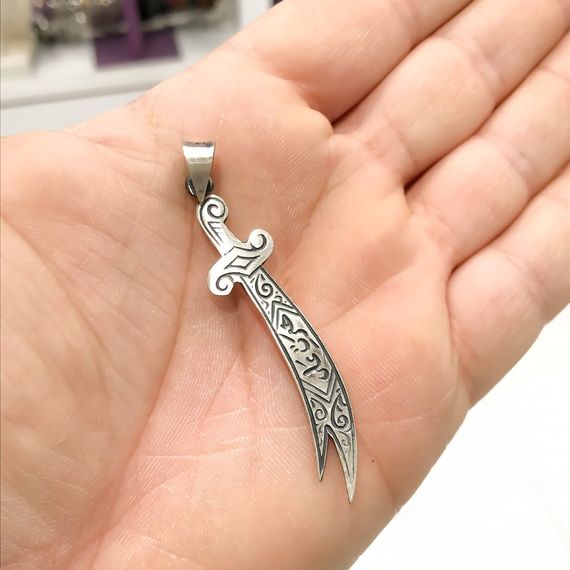 Silver Zulfikar Pendant Necklace - photo 2