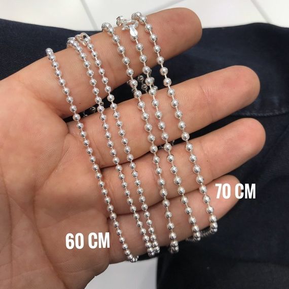 60cm 70cm Toptop Nail Clipper Chain Silver Men's Necklace - photo 3