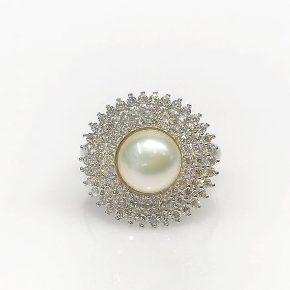 New Simple Stylish Pearl Stone Sterling Silver Ring - photo 2