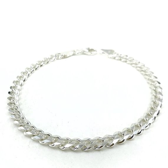 Thick Gourmet 5 mm Classic Silver Men's Bracelet