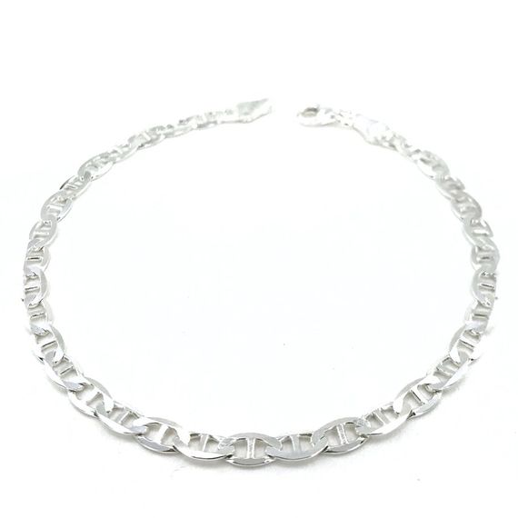 Classic Simple Elegant Sterling Silver Men's Bracelet