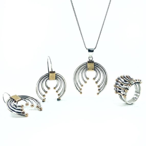 Stone Free Handmade Authentic Special Design Silver Set Set - photo 1