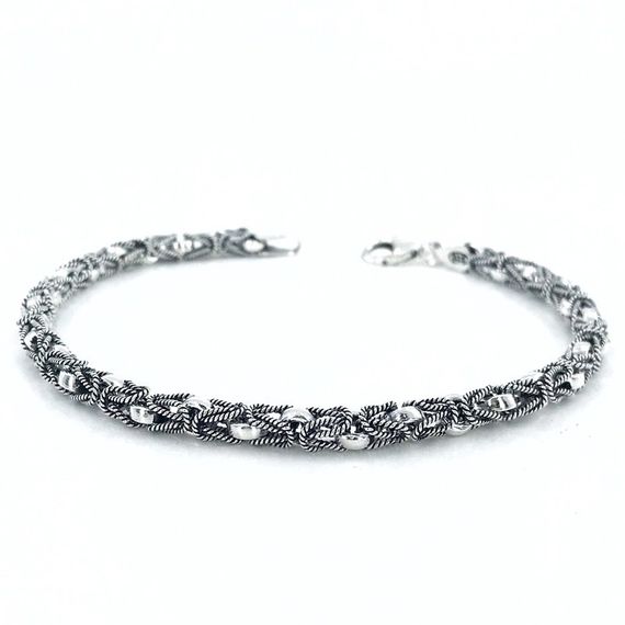 Special Design Handcrafted King Chain Sterling Silver Bracelet - photo 1