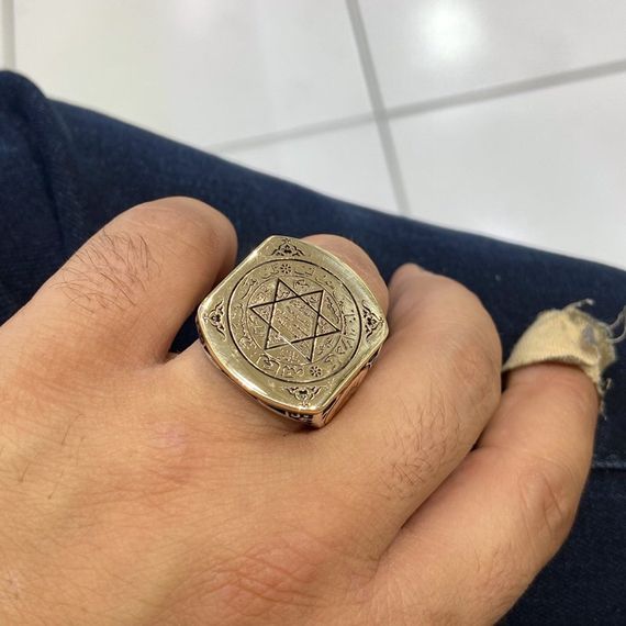 Special Edition Top Quality Star of David Seal of Solomon Silver Ring - photo 4