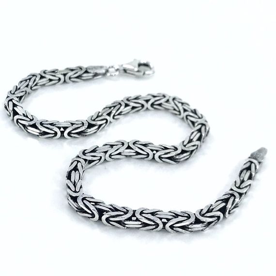 Ideal Size King Chain Silver Men's Bracelet - photo 2