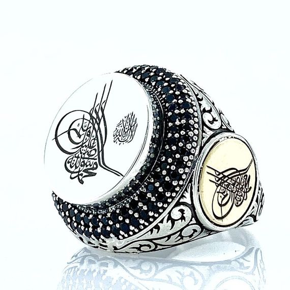 Sultan Abdulhamit Tugra Special Design Silver Men's Ring - photo 1