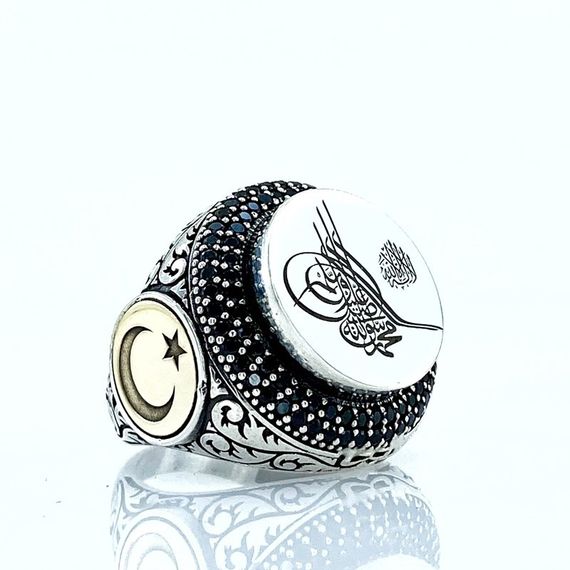 Sultan Abdulhamit Tugra Special Design Silver Men's Ring - photo 2