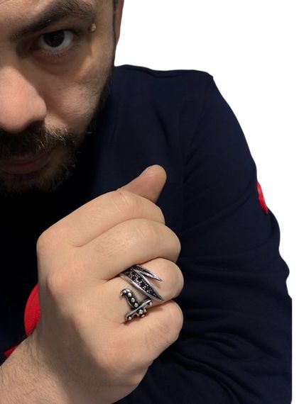 New Zülfikar Kılınç Special Design 925 Sterling Silver Men's Ring - photo 3