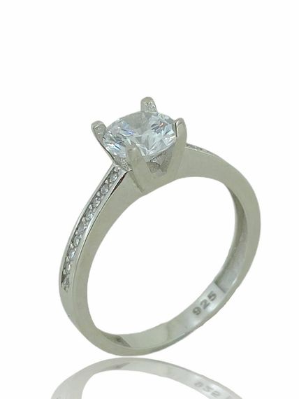 2.00 Carat 7 mm Zircon Solitaire Diamond Model 925 Sterling Silver Ring - photo 2