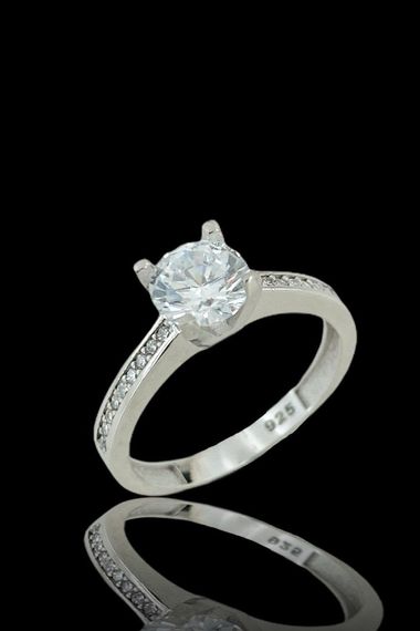 2.00 Carat 7 mm Zircon Solitaire Diamond Model 925 Sterling Silver Ring - photo 3