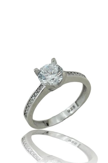 2.00 Carat 7 mm Zircon Solitaire Diamond Model 925 Sterling Silver Ring - photo 4