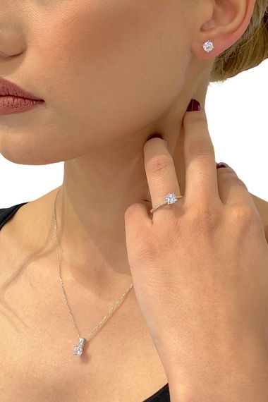 Сертифицированный комплект из 925 серебра с камнями Swarovski, 10,20 г, цепочка 45 см, отличное качество и дизайн - фото 3