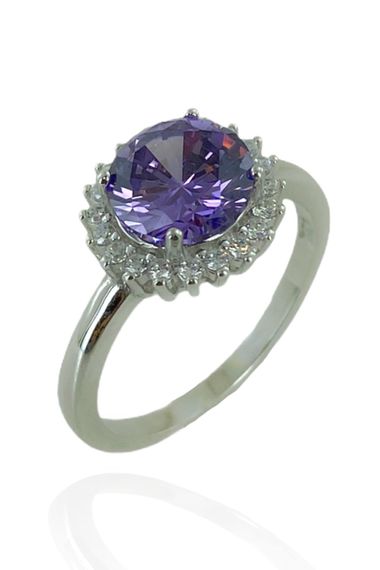 Oval Amethyst Stone Casual Sport Stylish 925 Silver Set Suit - photo 4