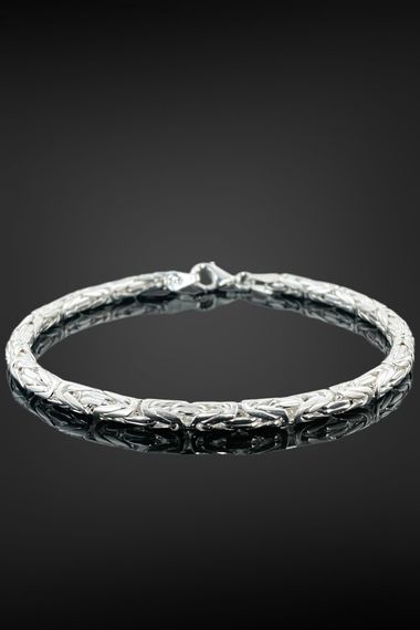 King Chain 17 gr 21 cm 3.70 mm Shiny 925 Silver Men's Bracelet