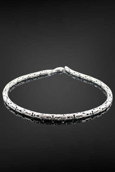 King Chain 14 gr 24 cm 3.20 mm 925 Sterling Silver Men's Bracelet