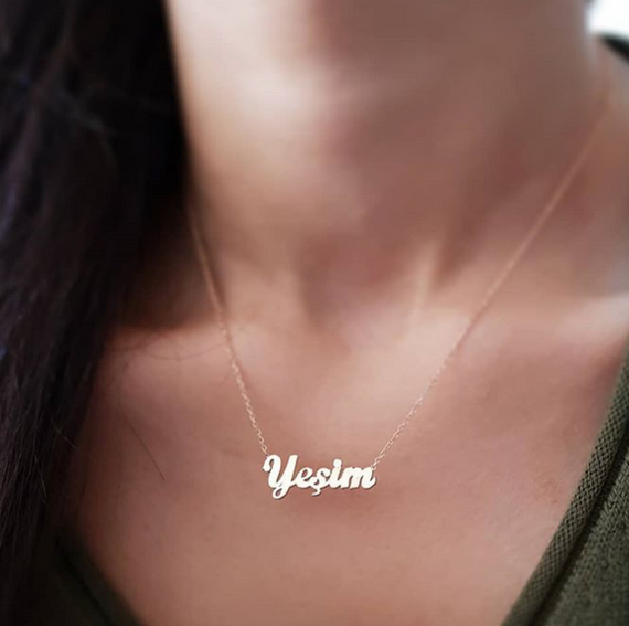 Single Name Name Silver Necklace