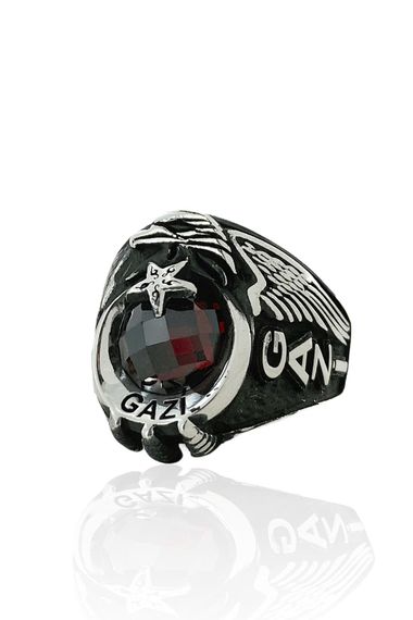 Special Veterans Ayyıldız And Kartal Gazi 925 Sterling Silver Ring - photo 1