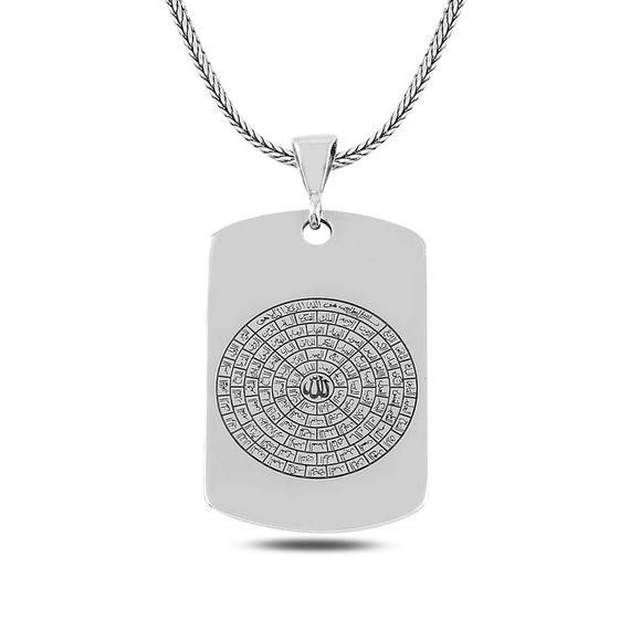 Hilyeyi Şerif Esma-ül Hüsna Star of David 925 Sterling Silver Necklace - photo 2