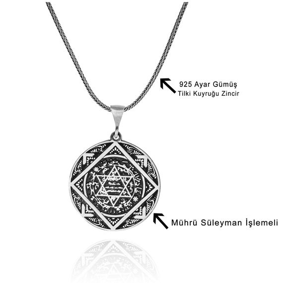 Seal of Solomon Star of David 60 cm 925 Sterling Silver Necklace