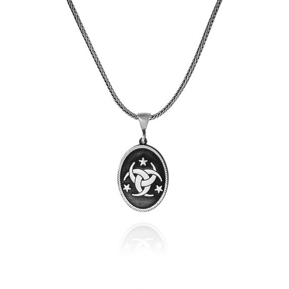 Organization Special Myth Secret Service Symbol 60 cm 925 Sterling Silver Necklace