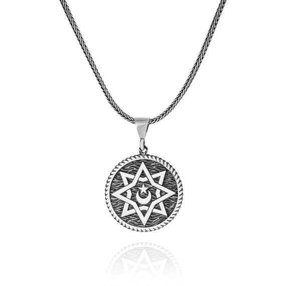 Abdulhamid Star Ayyıldız 60 cm 925 Sterling Silver Necklace