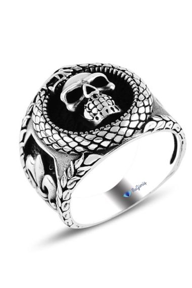 Dragon and Skull Special Design 925 Sterling Silver Men's Ring - photo 2