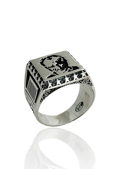 Atatürk Anıtkabir and Samsun Themed 925 Sterling Silver Men's Ring - photo 4