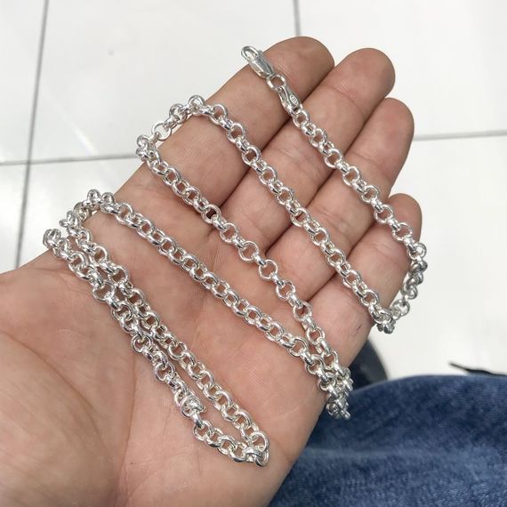 Круглий срібний чоловічий ланцюг без каміння 60 см, 20 г, 925 проби, закритий у подарункову упаковку - фото 3