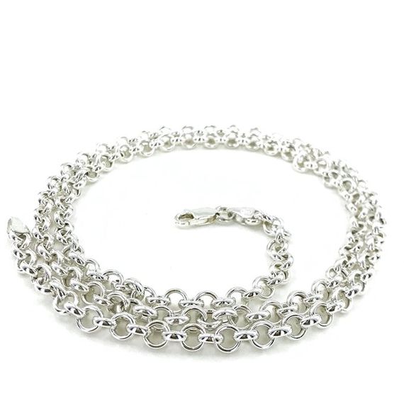 Круглий срібний чоловічий ланцюг без каміння 60 см, 20 г, 925 проби, закритий у подарункову упаковку - фото 1