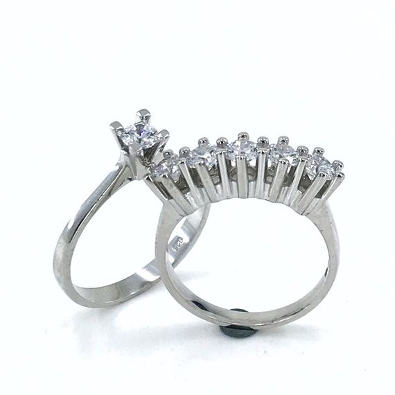 Оригинальное кольцо с пятикамней Swarovski из серебра 925 пробы, стильный и элегантный дизайн, идеальный подарок на любой случай - фото 1