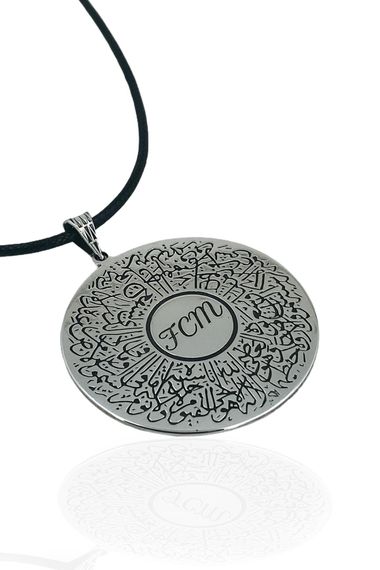 Медальйон з написом вашого імені та молитвою на 925-срібному ланцюжку, надвисока якість, ручна робота, вага 11,20 г, діаметр 40 мм - фото 3