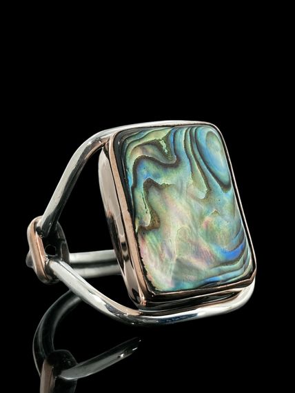 Natural Ocean Pearl Special Hand Made 925 Sterling Silver Ring - photo 4