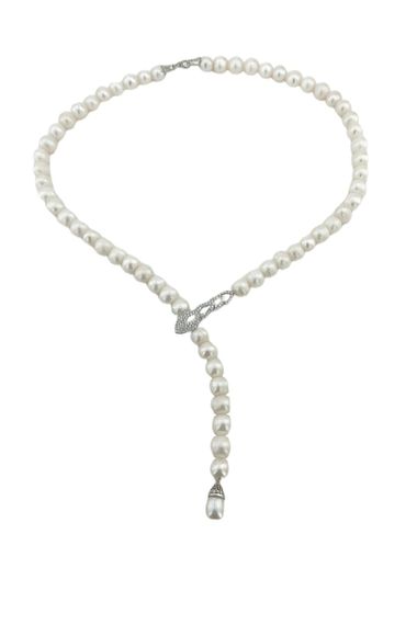 Gold Model New Special Design Pearl Choker 925 Sterling Silver Necklace - photo 4